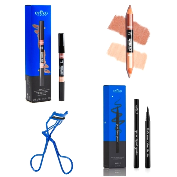 Eyeko Eye Bundle: Eyelash Curler, Liquid Eyeliner, Cream Eyeshadow Stick… - Picture 1 of 16